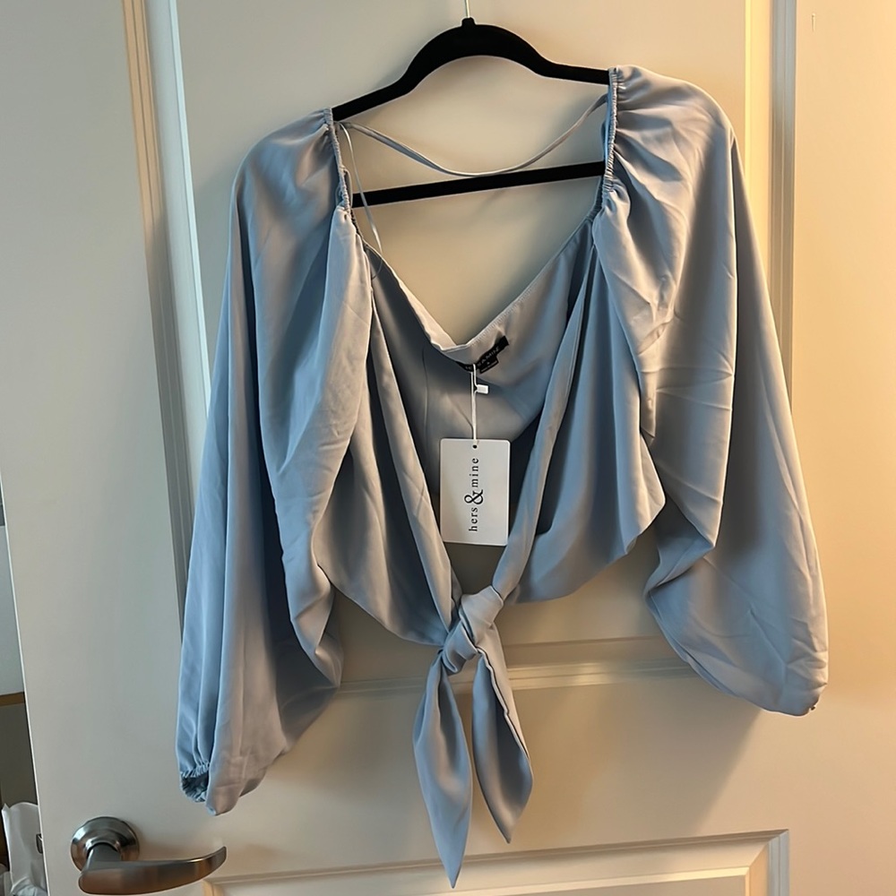 Sky blue blouse